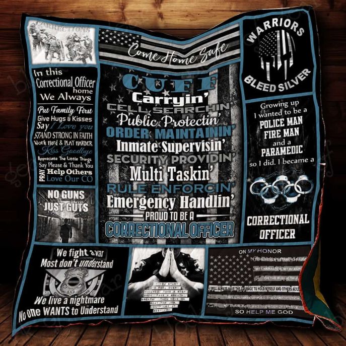Correction Officer Come Home Safe Correctional Officer Tribute Quilt Bedding Set