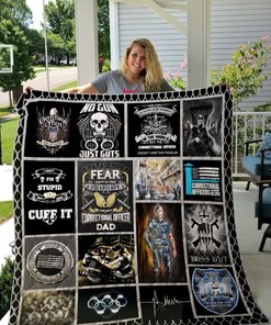 Correction Officer I Can't Fix Stupid But I Can Cuff It Quilt Blanket with Quotes