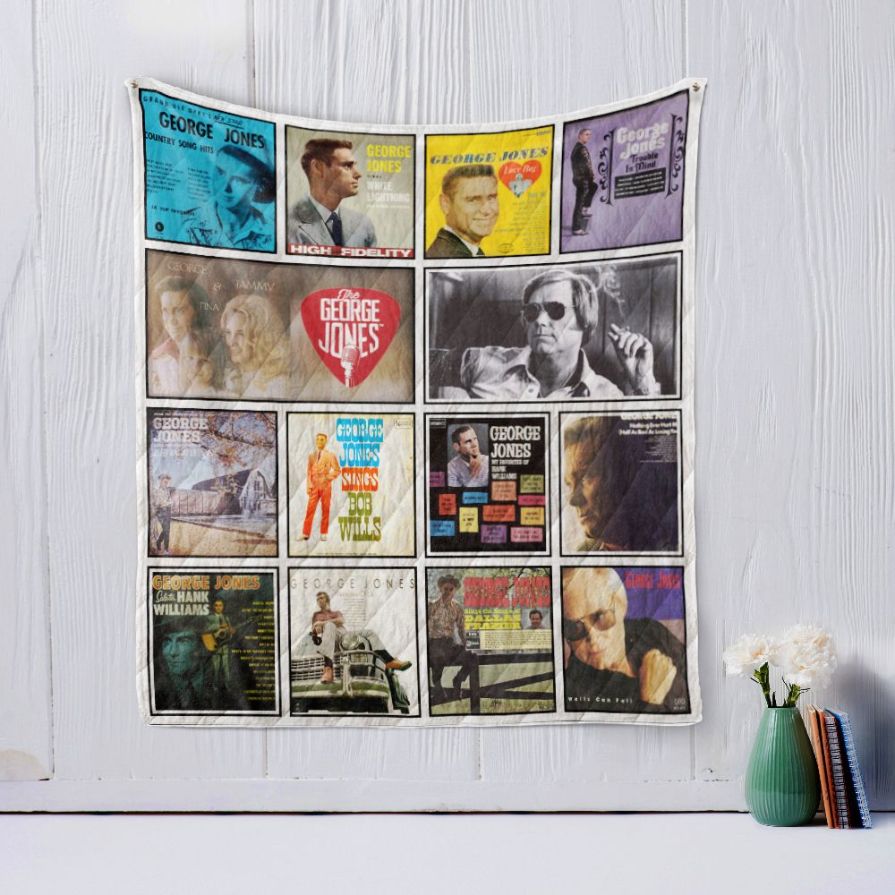 Country Song Hits George Jones Quilt Blanket for Country enthusiasts