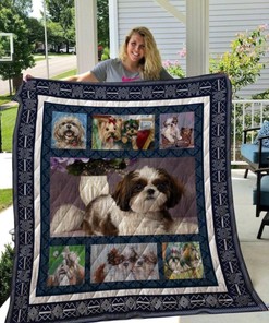 Couple Of Shih Tzu Quilt Blanket for Dog Lovers