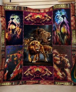 Courageous Lion Lion Lo Quilt Bedding Set