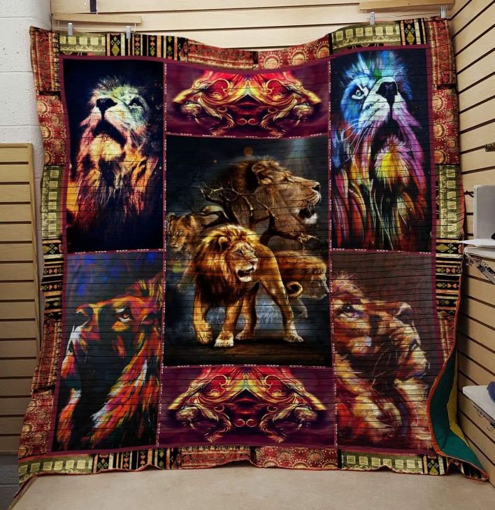 Courageous Lion Lion Lo Quilt Bedding Set