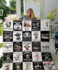 Cow Don't Be a Salty Heifer Quilt Blanket for Animal Lovers