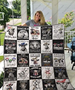 Cow Quilt Blanket for Fans with Cute Design