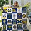 Cozy Michigan Wolverines themed Quilt Blanket - Warm and Comfortable