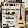 Create Memories With Your Daughter - Personalized Guitar Quilt Blanket