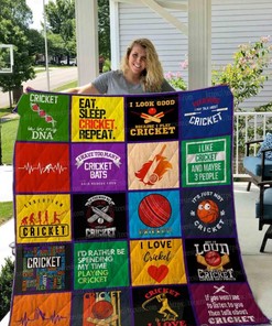 Cricket Quilt Blanket for Sports Lovers