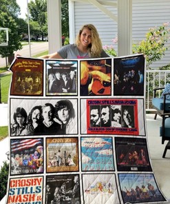 Crosby Stills Nash And Young Quilt Bedding Set - Celebrating This Iconic Folk Rock Supergroup