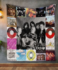 Crosby, Stills, Nash & Young Album Quilt Bedding Set for Music Lovers