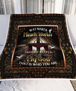 Cross Wings Way Maker Miracle Worker - Religious Quilt Bedding Set