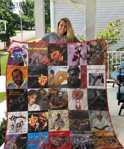 Curtis Mayfield Albums For Boys Combined Quilt Blanket, Must-Have for Soul Music Lovers