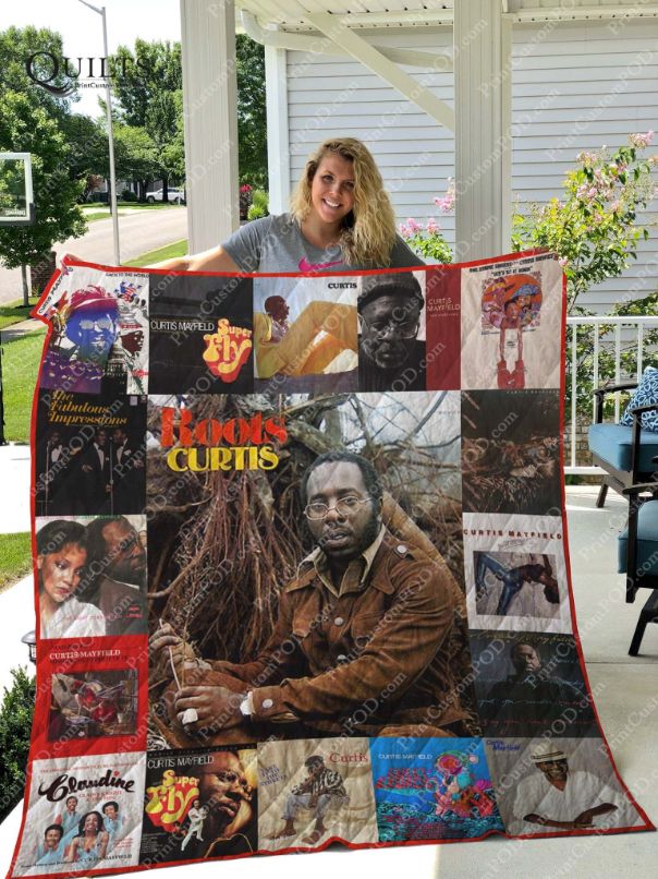 Curtis Mayfield Albums For Fans Collected Quilt Blanket, Honoring the Soul Legend