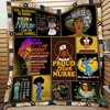 Custom Black Nurse Quilt Blanket - Perfect Gifts for Birthday, Christmas, and Thanksgiving