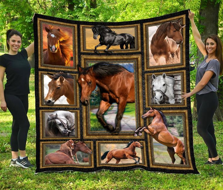 Customized Horse Design DU64 Quilt Bedding Set