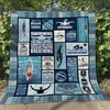 Customized Open Water Swimming Coach Quilt Blanket