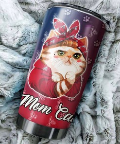 Cute Atlanta Braves Cat Mom MLB Tumbler for Feline Appreciators