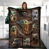Cute Baby Yoda Fleece Blanket with Bed Set for Girls