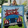 Cute Boston Terrier Driving Car Quilt Bedding Set for Animal Lovers