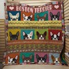 Cute Boston Terrier Head Quilt Bedding Set for Dog Lovers