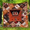 Cute Cincinnati Bengals Collection Combined Collection Quilt Bedding Set