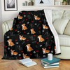 Cute Corgi Fleece Blanket Gift Set for Fans