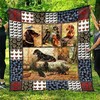Cute Dachshund Pets Dog Quilt Blanket, Perfect for Dog Lovers