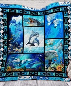 Cute Dolphin Quilt Blanket - Perfect for Fans of these Adorable Creatures