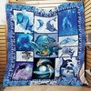 Cute Dolphin in the Ocean Quilt Blanket - Add Some Aquatic Charm to Your Bedding with this Playful Quilt