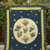 Cute Fluffy Bee Quilt Blanket with Cute Bed Set