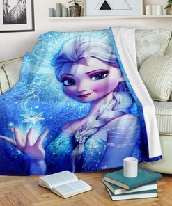 Cute Frozen Blanket Elsa Anna Olaf Fleece Bedding Set for Girls
