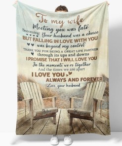 Cute Meeting You Was Fate Couple Chairs Quilt Bedding Set for Wife From Husband