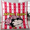 Cute and Cozy Betty Boop Heart Quilt Bedding Set for Lovers