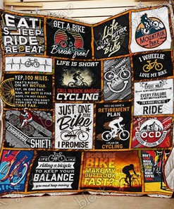 Cycling Just One More Bike I Promise Bike Lo Quilt Bedding Set for Cyclists