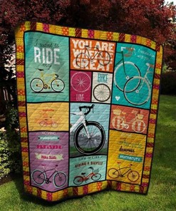 Cycling Life Inspirational Quilt Blanket for Cyclists