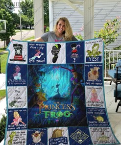 DD The Princess and the Frog Quilt Blanket Bed Set with Cartoon Touch