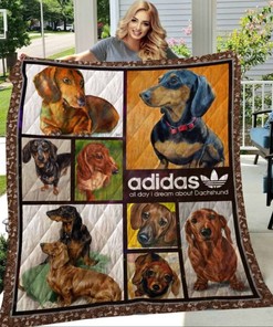 Dachshund Blanket BlanketQuilt Bedding Set with Quilt Blanket, Great Gift for Dog Lovers