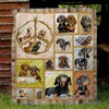 Dachshund Hippie Quilt Blanket for Dog and Hippie Enthusiasts