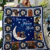 Dachshund I Love You To The Moon And Back Quilt Bedding Set for Dog Lovers