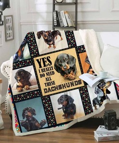 Dachshund Lover Yes I Really Do Need All These Dachshunds Premium Quilt Bed Set for Dog Lovers