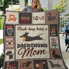 Dachshund Mom Quilt Bedding Set - Show your love for your furry friend Dachshund Mom quilt bedding set