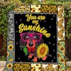 Dachshund Sunflower You Are My Sunshine Quilt Blanket - Charming Gift for Dachshund Lovers