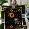 Dachshund and Sunflower Bedding Set