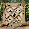 Dachshund pattern quilt blanket, perfect for dog lovers