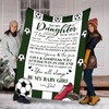 Dad's Love And Gift, Football Blanket Quilt For Daughter