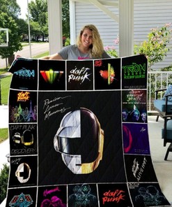 Daft Punk Music Quilt Blanket - Perfect for Fans of the Band