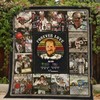 Dale Earnhardt tribute quilt blanket featuring his birth and death years