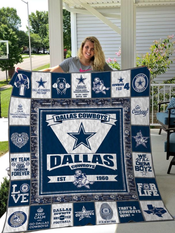 Dallas Cowboys Love3 Quilt Bedding Set for Fans