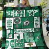 Dallas Stars Collection Quilt Bedding Set, Great for Hockey Fans