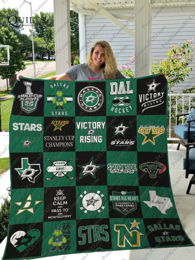 Dallas Stars Combine Quilt Bedding Set - Support the Dallas Stars in style with this cozy quilt bedding set.