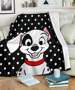 Dalmatian Puppy Fleece Blanket Gift for Fans, Premium Comfy Sofa Throw Blanket with Cute Design